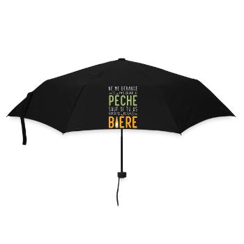Je pêche sauf si tu as apportè de la bière - Parapluie standard - noir - Devant