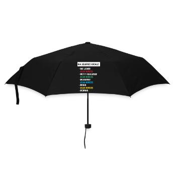 T shirt geek ma journée idéale - Parapluie standard - noir - Devant