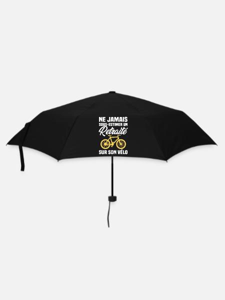 Ne jamais sous estimer un retraité sur son vélo - Parapluie standard - noir