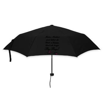 Meine Absätze sind höher als Dein Niveau Flip Flop - Regenschirm (klein) - Schwarz - Vorne