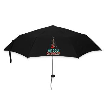 merry christmas - Umbrella (small) - black - Front