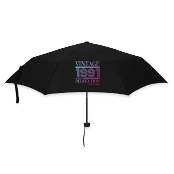 Vintage vintage 1991 32nd birthday gift woman - Umbrella (small) - black - Front