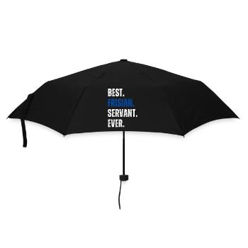 ! Meilleur serviteur frison de tous les temps Lettrage - Parapluie standard - noir - Devant