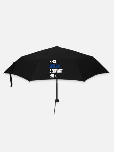 ! Best Welsh Servant Ever Lettering - Umbrella (small) - black