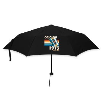 50. Geburtstag Mann März Jahrgang 1973 Kassette - Regenschirm (klein) - Schwarz - Vorne