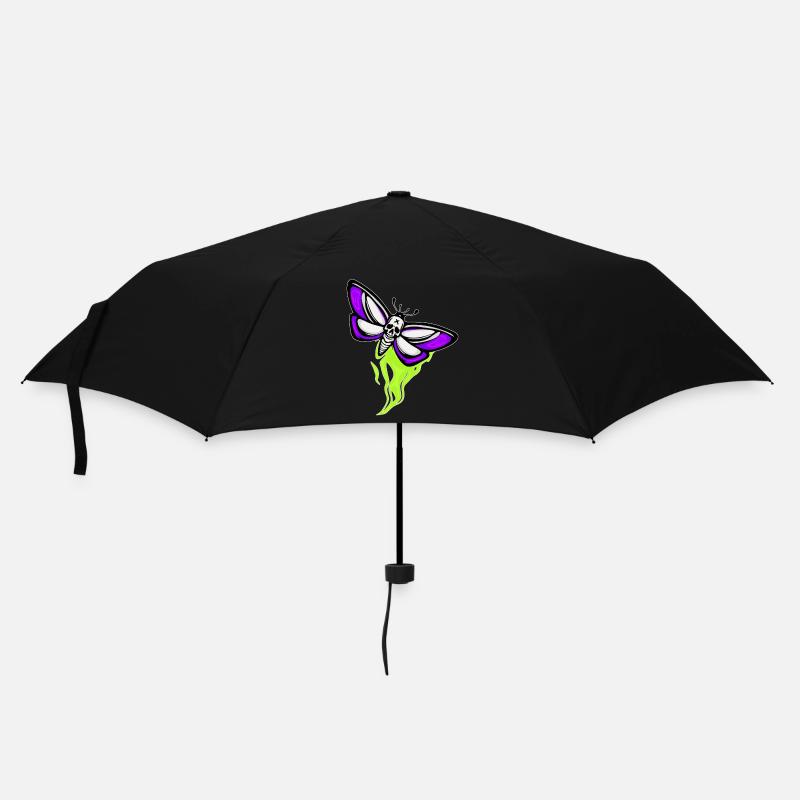 Moth Skull Schaedel - Umbrella (small) - black