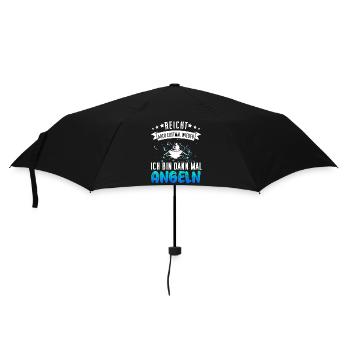 Lustiges Angler Design - Angeln Fischer Geschenk - Regenschirm (klein) - Schwarz - Vorne