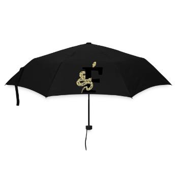 Buchstabe f Schlange - Regenschirm (klein) - Schwarz - Vorne