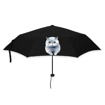Britisch Kurzhaar Wasserfarben - Regenschirm (klein) - Schwarz - Vorne