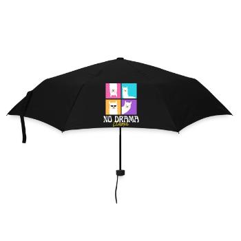 No drama llama - Umbrella (small) - black - Front