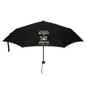 retraité et jardinier 2 - Parapluie standard - noir - Devant