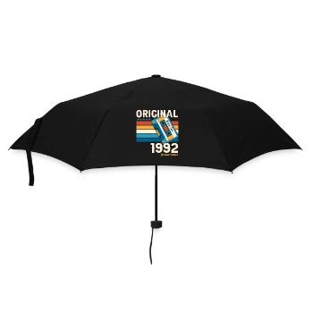 31st Birthday Man June Vintage 1992 Cassette - Umbrella (small) - black - Front