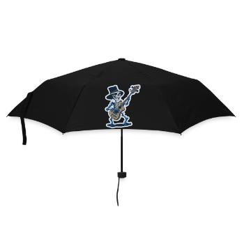Cooles Skelett mit Gitarre Lustig - Regenschirm (klein) - Schwarz - Vorne