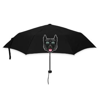 Black Dog with Sunglasses - Umbrella (small) - black - Front