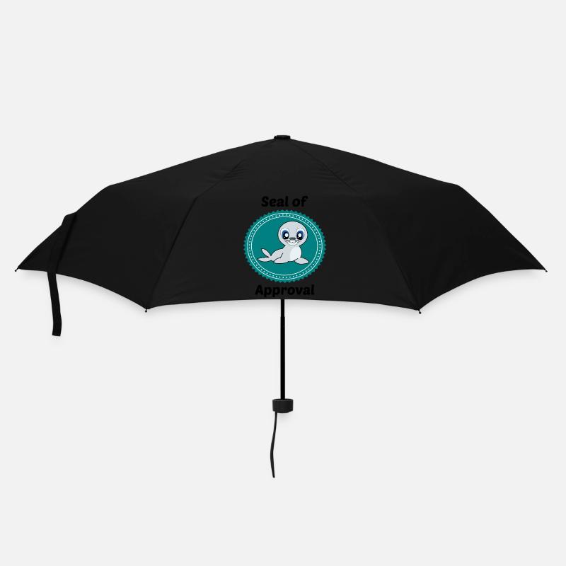 Gütesiegel - Regenschirm (klein) - Schwarz