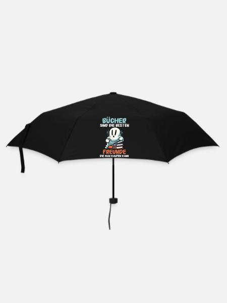Buch Lesen Bücher Buch Nerd Bücherwurm - Regenschirm (klein) - Schwarz