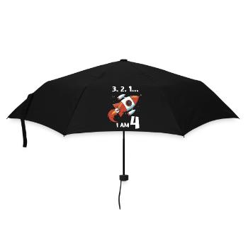 Cadeau 4 ans anniversaire garçon ou fille - Parapluie standard - noir - Devant