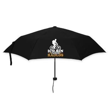 Ich Bin Selten Radlos Fahrrad Fahrradfahrer Männer - Regenschirm (klein) - Schwarz - Vorne