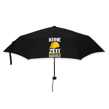 Bagger Baggerfahrer Bauarbeiter Baustelle - Regenschirm (klein) - Schwarz - Vorne