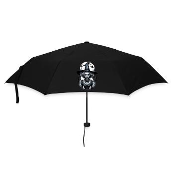 Klassische Hexe 14 - Regenschirm (klein) - Schwarz - Vorne