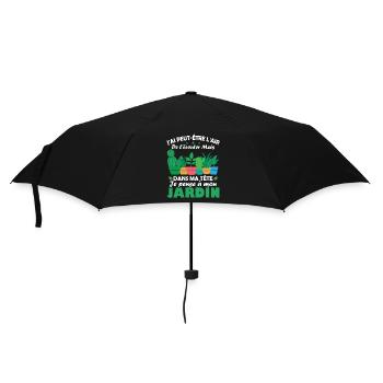 Dans ma tête je pense a mon jardin Humour cadeau - Parapluie standard - noir - Devant