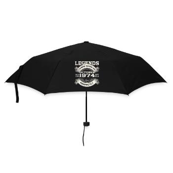 Oktober Jahrgang 1974 49. Geburtstag Geschenk - Regenschirm (klein) - Schwarz - Vorne