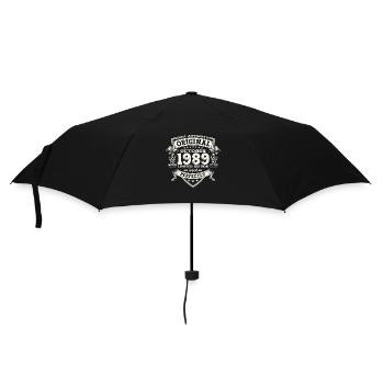 34th Birthday Gift Husband October Vintage 1989 - Umbrella (small) - black - Front