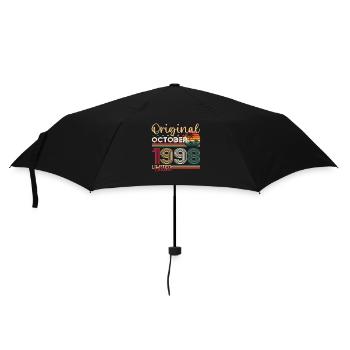 25th Birthday Husband Original October Vintage 1998 - Umbrella (small) - black - Front