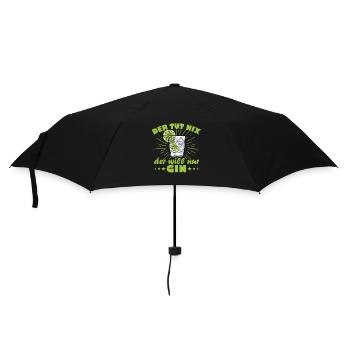 Der tut nix der will nur gin - Regenschirm (klein) - Schwarz - Vorne