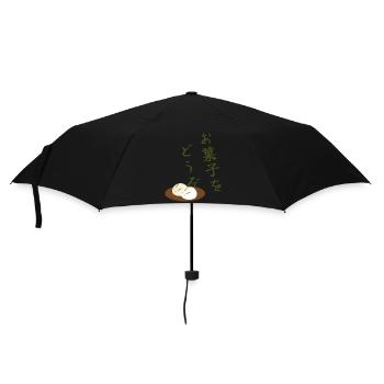 O Kashi o douzo - Bitte genieße die Süßigkeiten - Regenschirm (klein) - Schwarz - Vorne