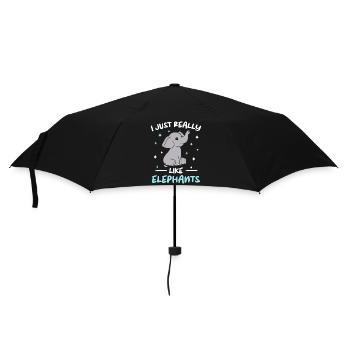 Elephant Animal Elephant Zoo - Umbrella (small) - black - Front