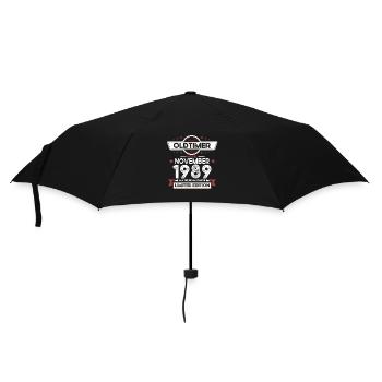 34th Birthday Vintage November Vintage 1989 - Umbrella (small) - black - Front