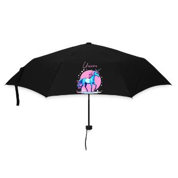 Einhorn - Regenschirm (klein) - Schwarz - Vorne