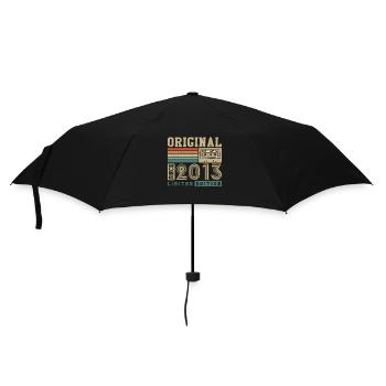 Original geboren 2013 Jahrgang Geburtstagsgeschenk - Regenschirm (klein) - Schwarz - Vorne