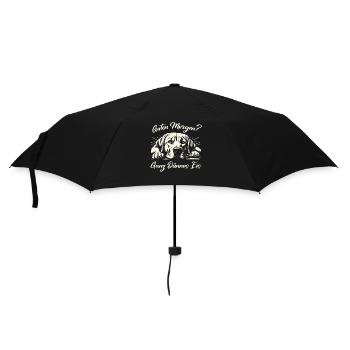 Hund Hunde Haustier Lustige Sprüche - Regenschirm (klein) - Schwarz - Vorne