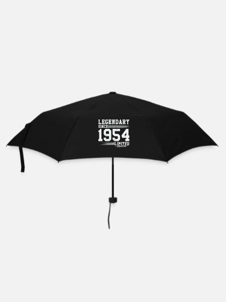 Legendär seit 1954 Jahrgang Geburtstag Geschenk - Regenschirm (klein) - Schwarz