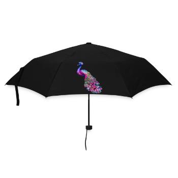 peacock bird colorful beautiful fantasy colorful - Umbrella (small) - black - Front