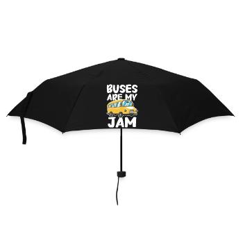 Bus Busfahrer Schulbus - Regenschirm (klein) - Schwarz - Vorne