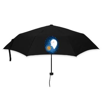 Ghost with lantern - Umbrella (small) - black - Front