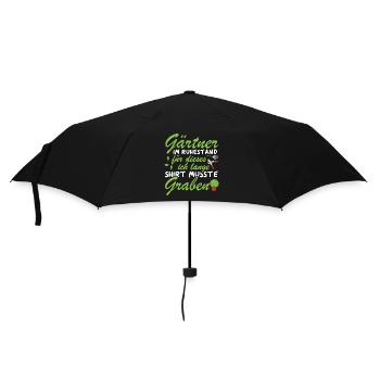 Gärtner in Rente Gärtner im Ruhestand Spruch - Regenschirm (klein) - Schwarz - Vorne
