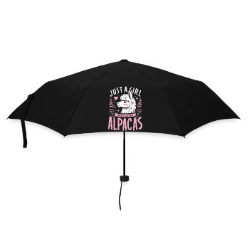 Alpaca Llama - Umbrella (small) - black - Front