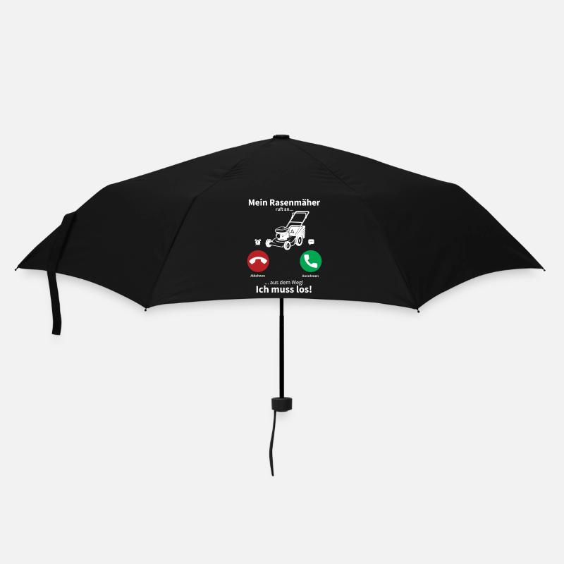 Rasenmäher rufen an - Regenschirm (klein) - Schwarz