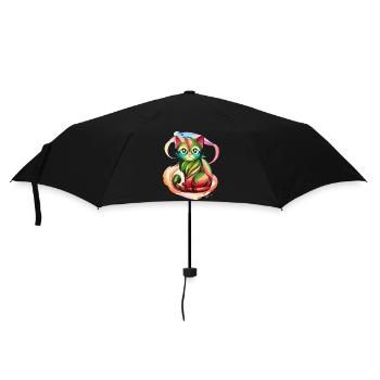 Chat Color Burst - Parapluie standard - noir - Devant