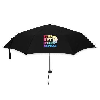 Joueur de volley-ball Volley-ball de plage Joueur de volley-ball S - Parapluie standard - noir - Devant