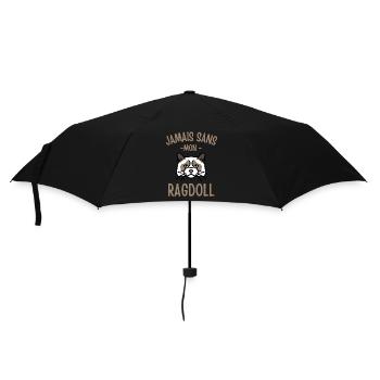 Jamais sans mon chat ragdoll 2 - Parapluie standard - noir - Devant