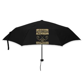 Unterschätze niemals einen alten Mann Opa - Regenschirm (klein) - Schwarz - Vorne