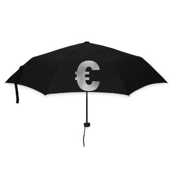 Euro Sign Silver - Umbrella (small) - black - Front