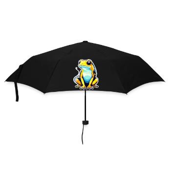 Pfeilgiftfrosch Frosch Zeichnung - Regenschirm (klein) - Schwarz - Vorne