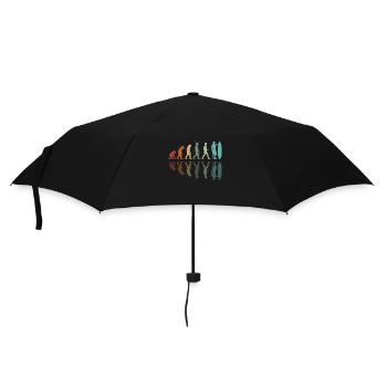 Evolution des Surfens - Regenschirm (klein) - Schwarz - Vorne