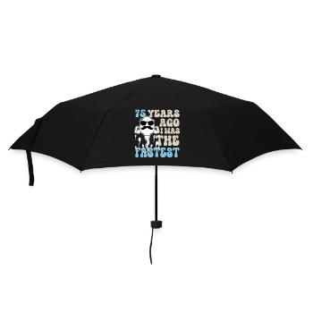 75th Birthday Funny Sayings - Umbrella (small) - black - Front
